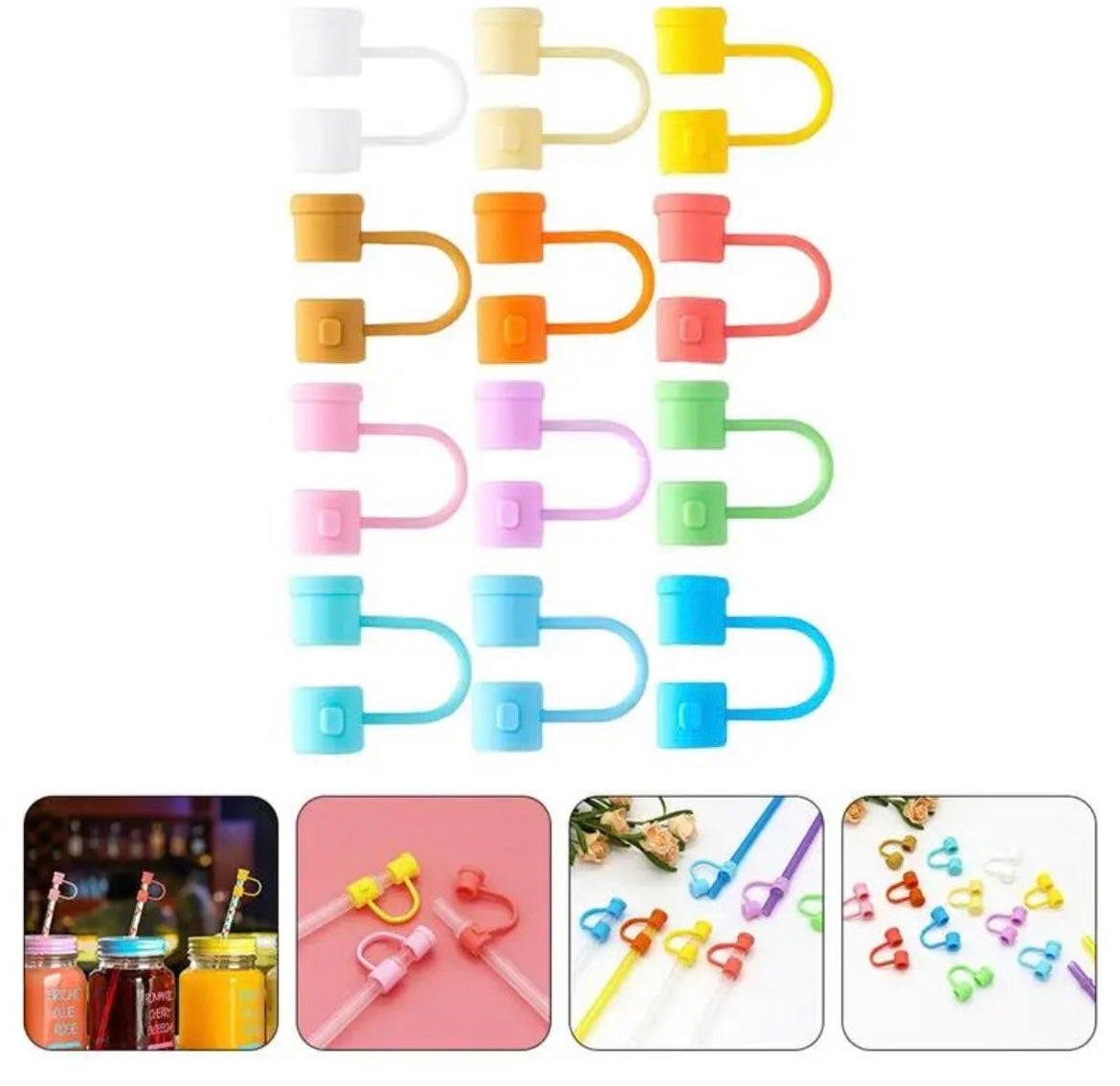 Straw Cap | 3x Strohhalmabdeckung | Strohhalm | Silikon Strohhalmschutz | Getränk | K.O.-Tropfen Schutz