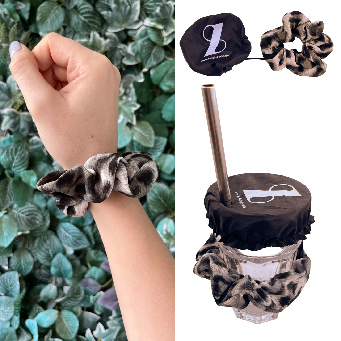 Sipy - Scrunchie | Haargummi Getränkeschutz gegen KO Tropfen Anti Spiking | Safeinplace