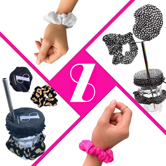 SIPY - Scrunchie | Haargummi | Getränkeschutz Abdeckung gegen K.O.-Tropfen | Getränkeschutz gegen K.O.-Tropfen | Getränkeschutzdeckel | Getränkeabdeckung | Anti Spiking