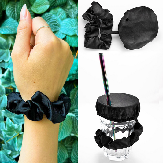 SIPY - Scrunchie | Haargummi | Getränkeschutz Abdeckung gegen K.O.-Tropfen | Getränkeschutz gegen K.O.-Tropfen | Getränkeschutzdeckel | Getränkeabdeckung | Anti Spiking